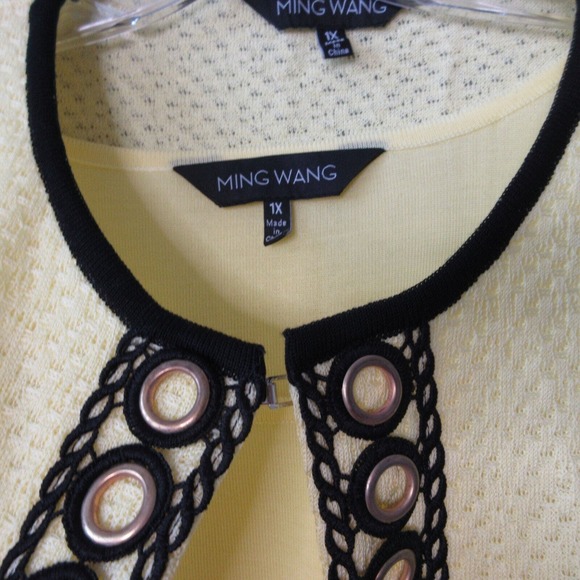 Ming Wang Cardigan win Set Plus 1X Yellow Career Church Spring - Picture 15 of 16